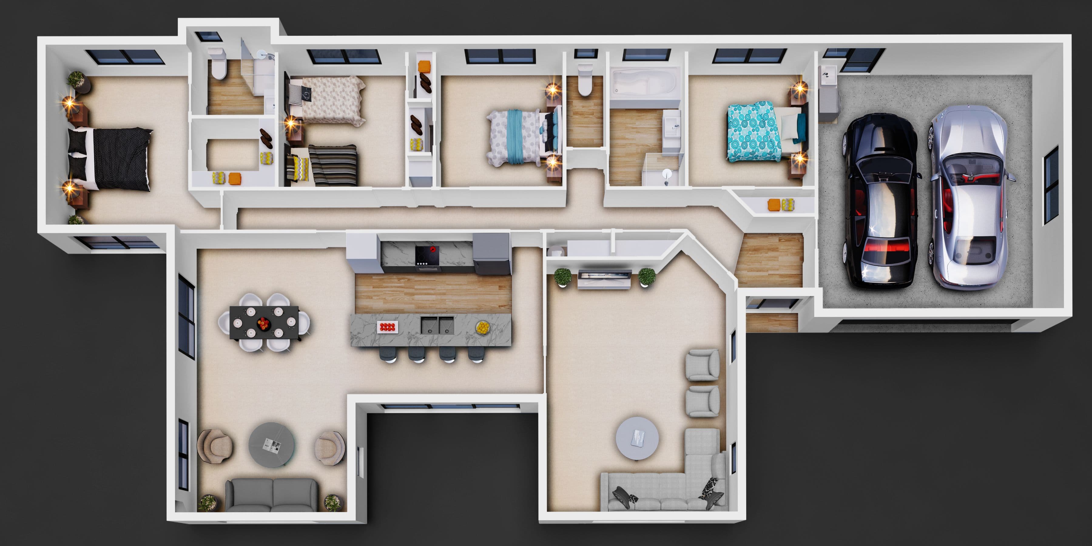 NZ233 Kaimanawa 3D Floor Plan
