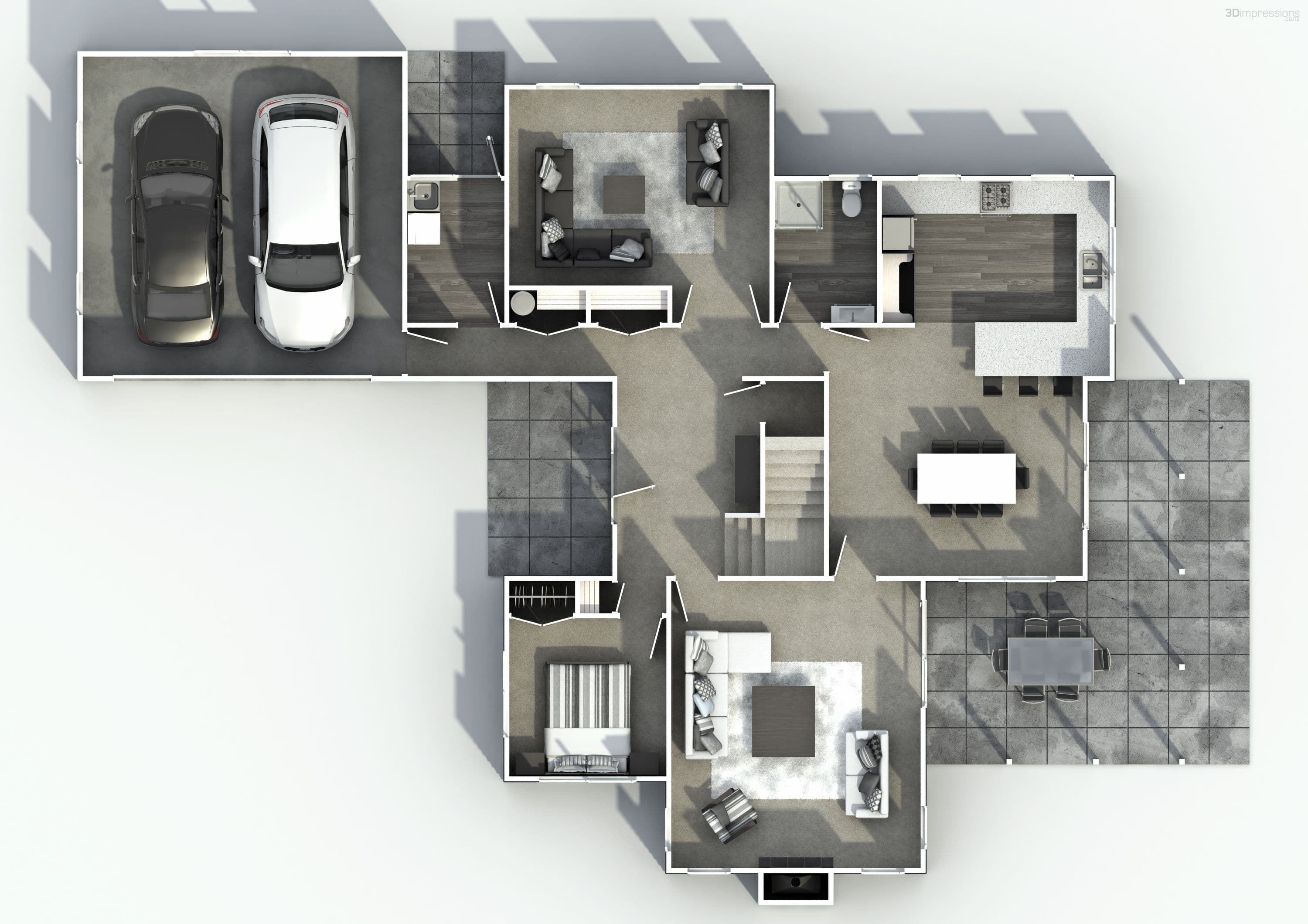 NZ254 fiordland double storey house plan