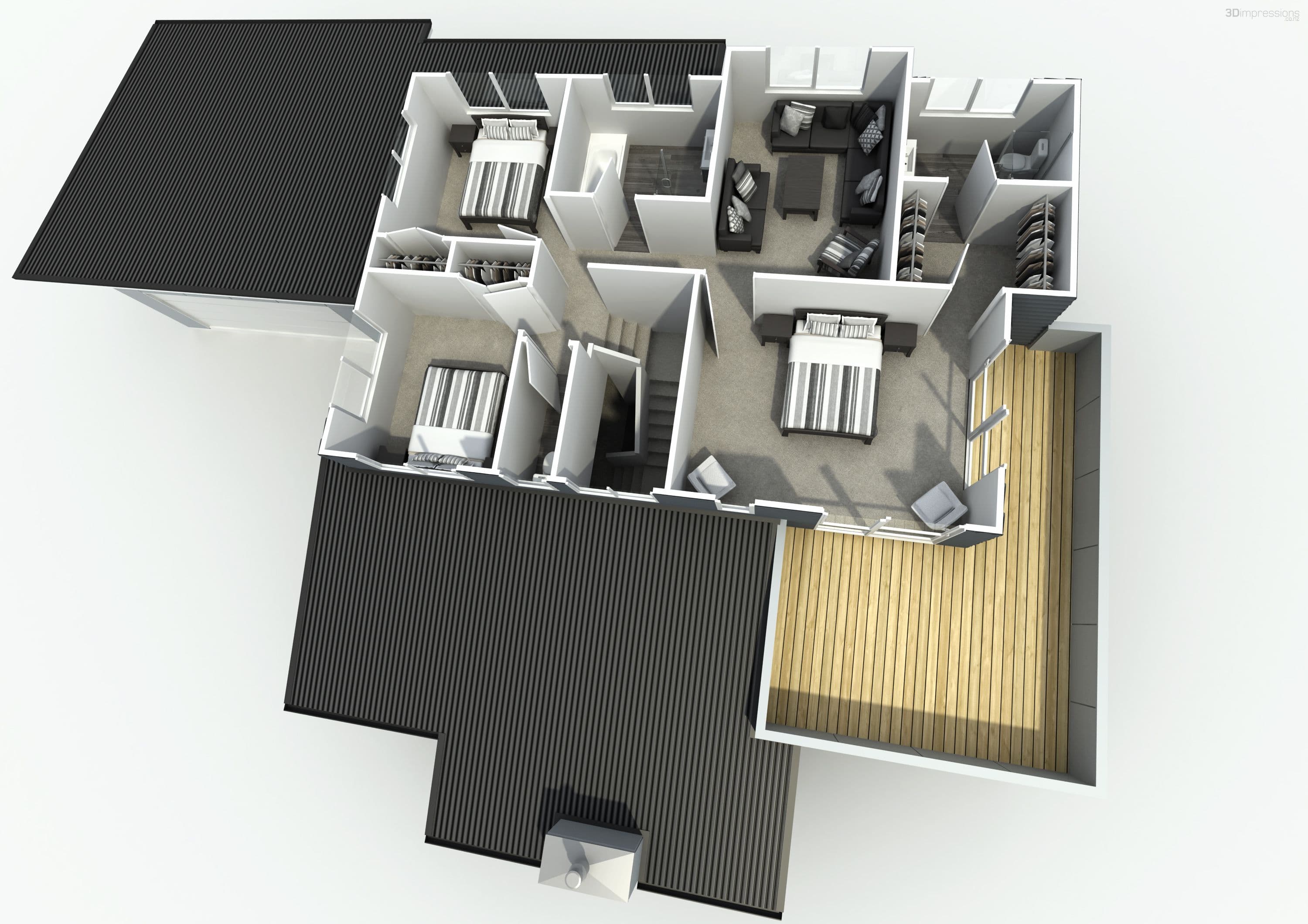 NZ254 fiordland four bedroom house plan