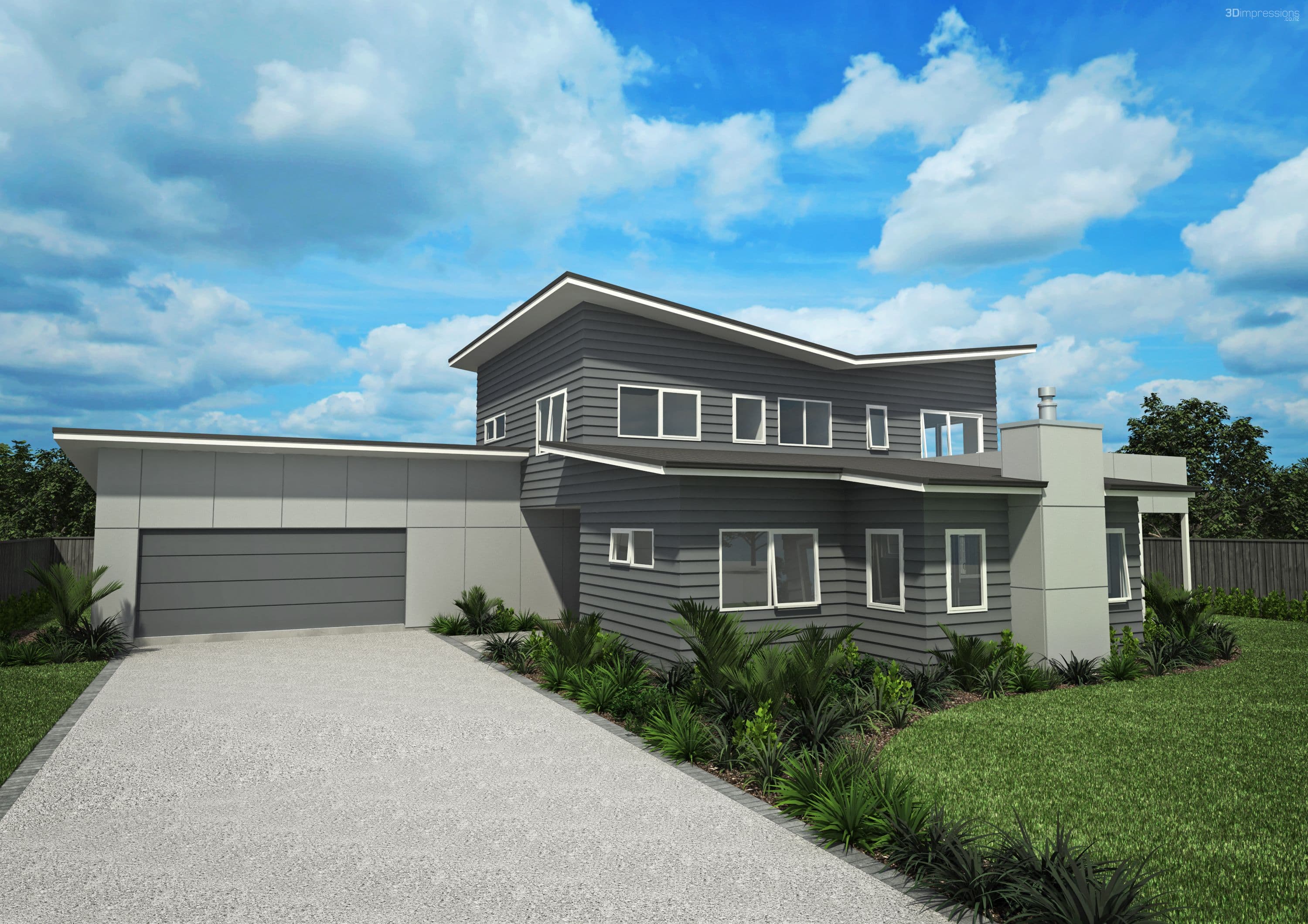 NZ254 fiordland two storey house plan