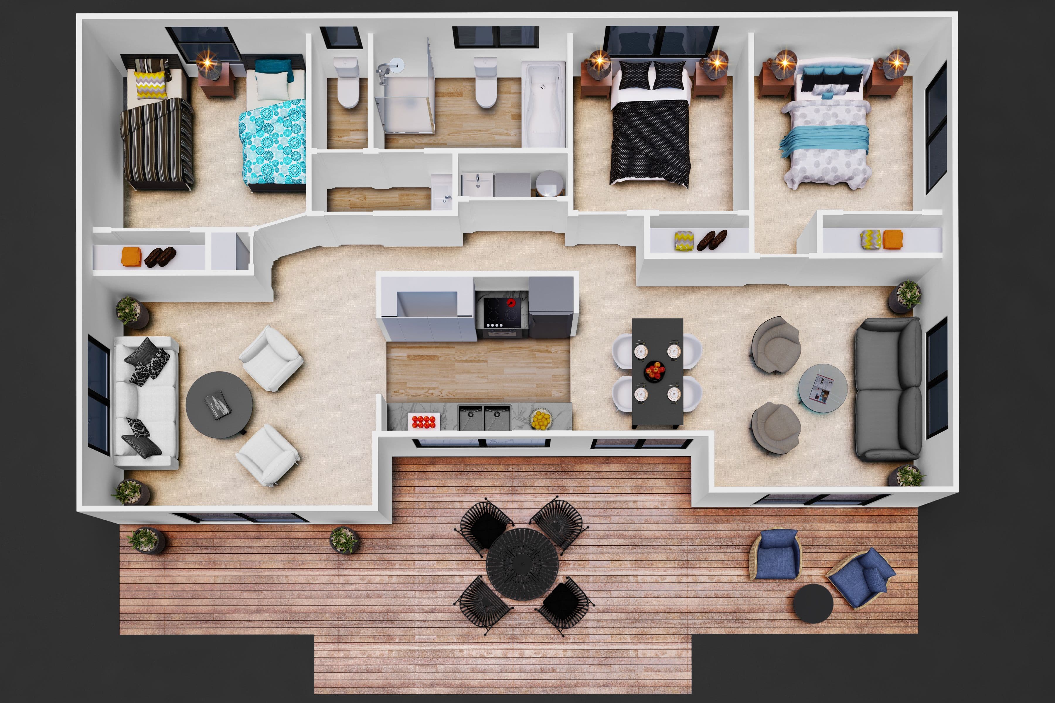 NZ99.9 Hauraki 3D Floor plan
